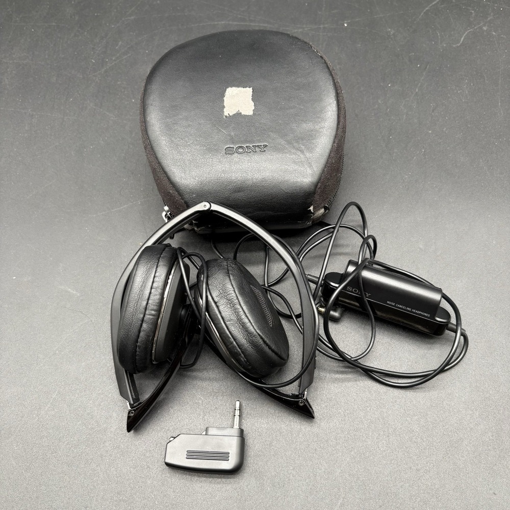 Sony MDR-NC40 Noise Canceling Headphones MDRNC40 Foldable w/ Case & Adapter